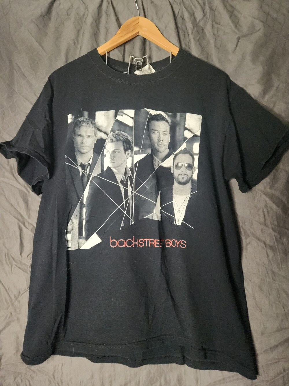 Jerzees Black Backstreet Boys Graphic Tee